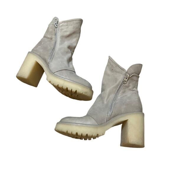 Free People Jack Zip Boot Block Heel Leather Ankle Boots Size 6 - Picture 5 of 8